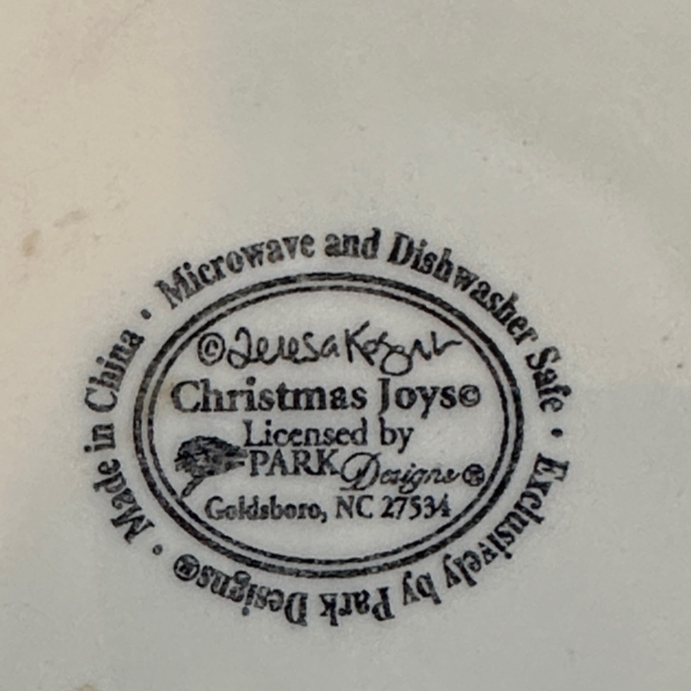 Christmas Joyse Ceramic Holiday Bowl with Holly Design - Picture 2 of 4